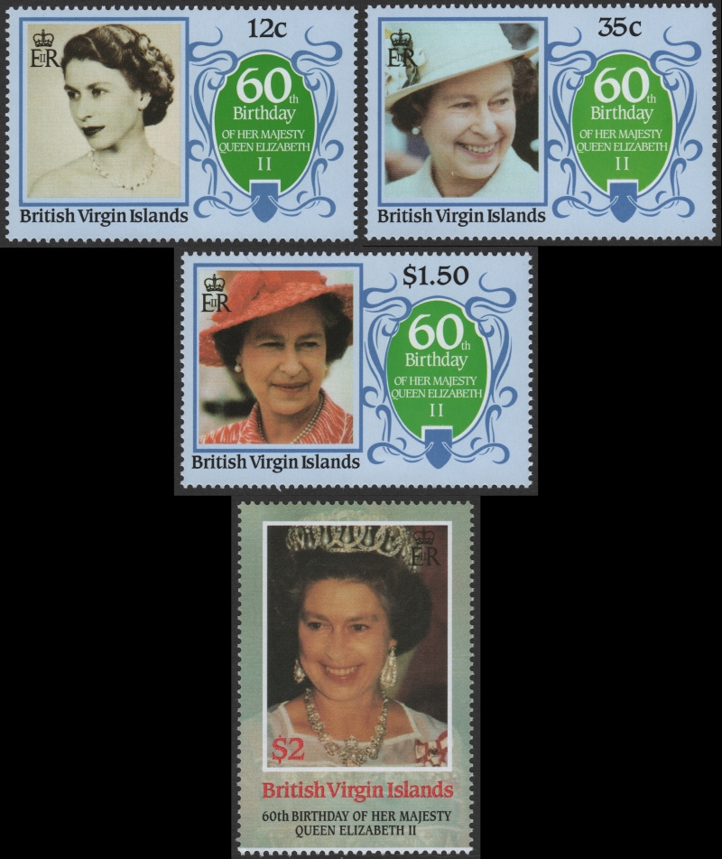 British Virgin Islands 1986 60th Birthday of Queen Elizabeth Stamp